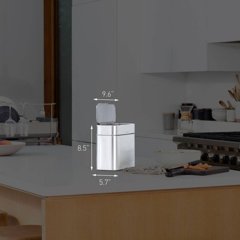 Open Box - simplehuman - Compost Caddy Silver Silver - Picture 7 of 7